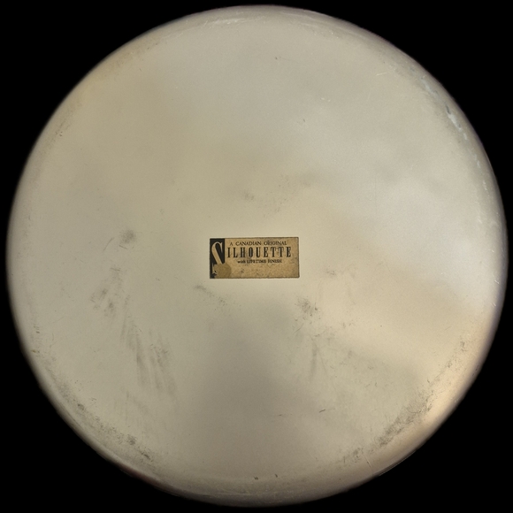 Vintage Silhouette Canadian Original Round Metal Deer Serving Tray 13" Diameter - Picture 2 of 4